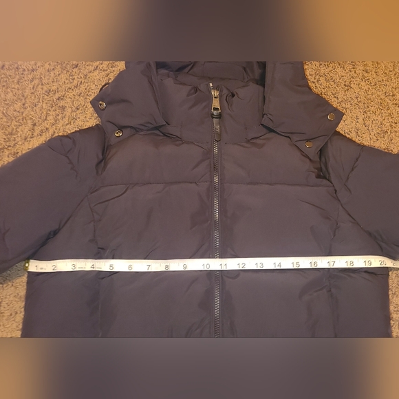 DKNY Black Long Puffer Coat, Size Medium - Picture 6 of 11